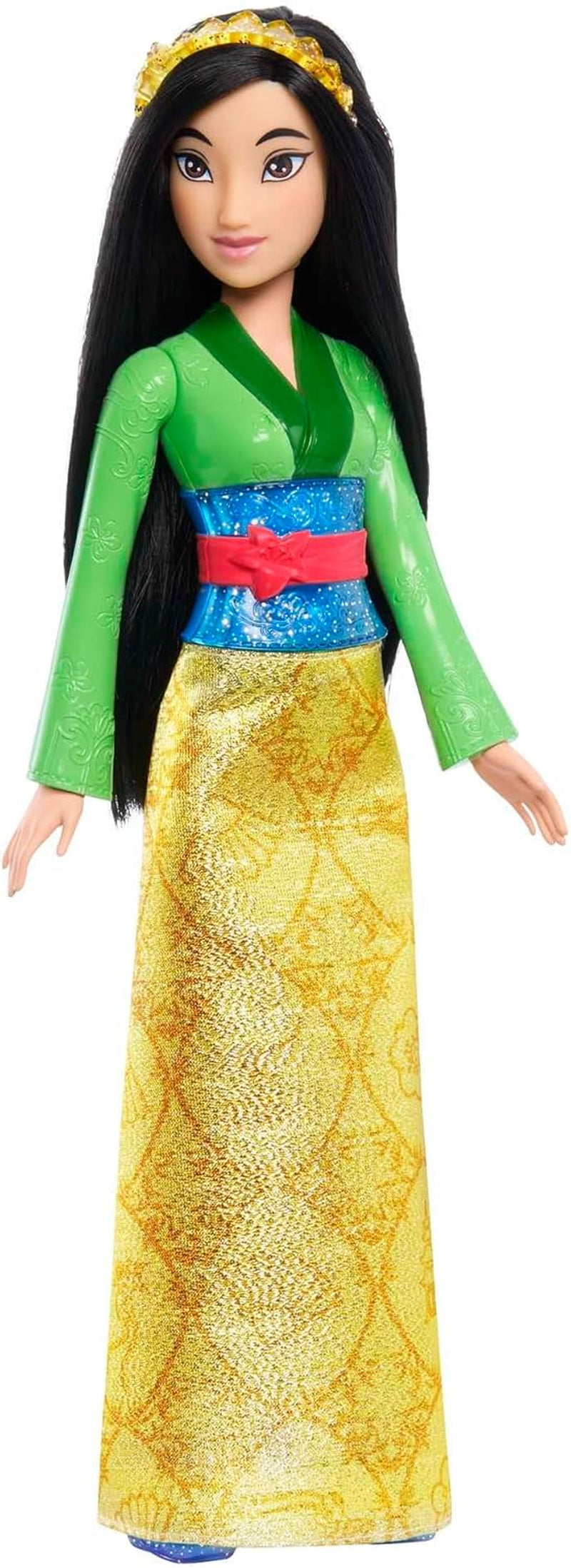 Mattel DISNEY Prinses Aurora - pop met typische outfit, afneembare schoenen en tiara, sprankelend topje en afneembare rok met patroon, lang stylebaar haar, HLW09 Naty Shop Mulan Dolls