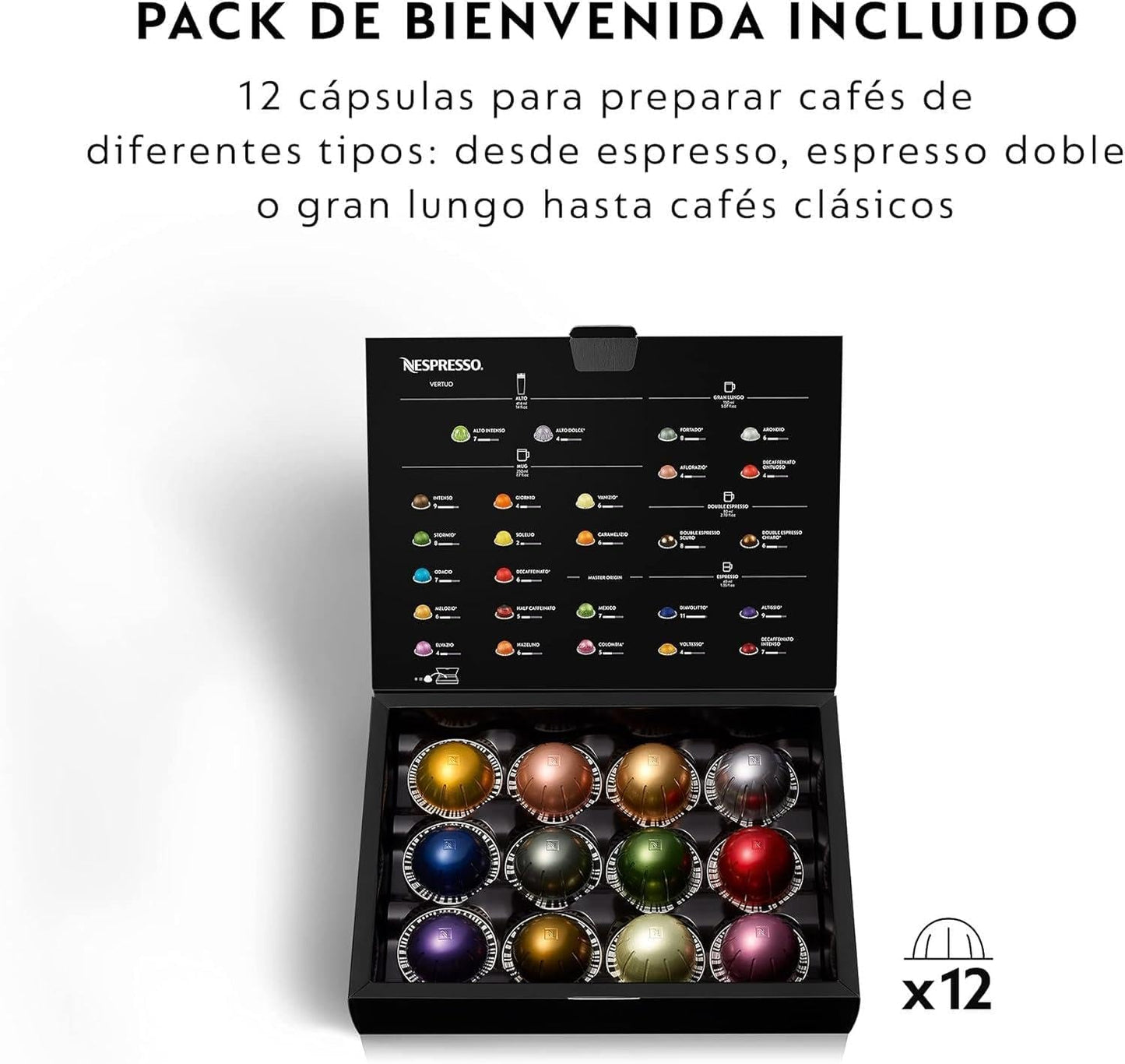Nespresso koffiemachine De'Longhi Vertuo Next, ENV120.BM, matzwart