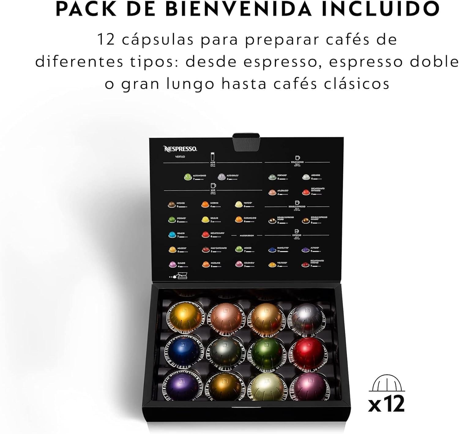 Nespresso koffiemachine De'Longhi Vertuo Next, ENV120.BM, matzwart