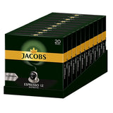Kaffeekapseln Espresso Ristretto, Intensität 12 van 12 & Kaffeekapseln Krönung Crema, 200 Nespresso compatibele Kapseln, 10er Pack, 10 x 20 Getränke, 1040 g