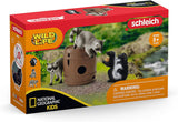 Schleich 42532 Plezier rond de noot, Vanaf 3 jaar, WILD LIFE - Speelset, 6 stuks Actiefiguren Naty Shop Nieuwe verpakking