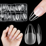 Korte kunstnagels Ballerina 120 stuks lijm op 12 maten Korte kunstnagels Zachte gel Volledige dekking nageltips voor korte gelnagels S