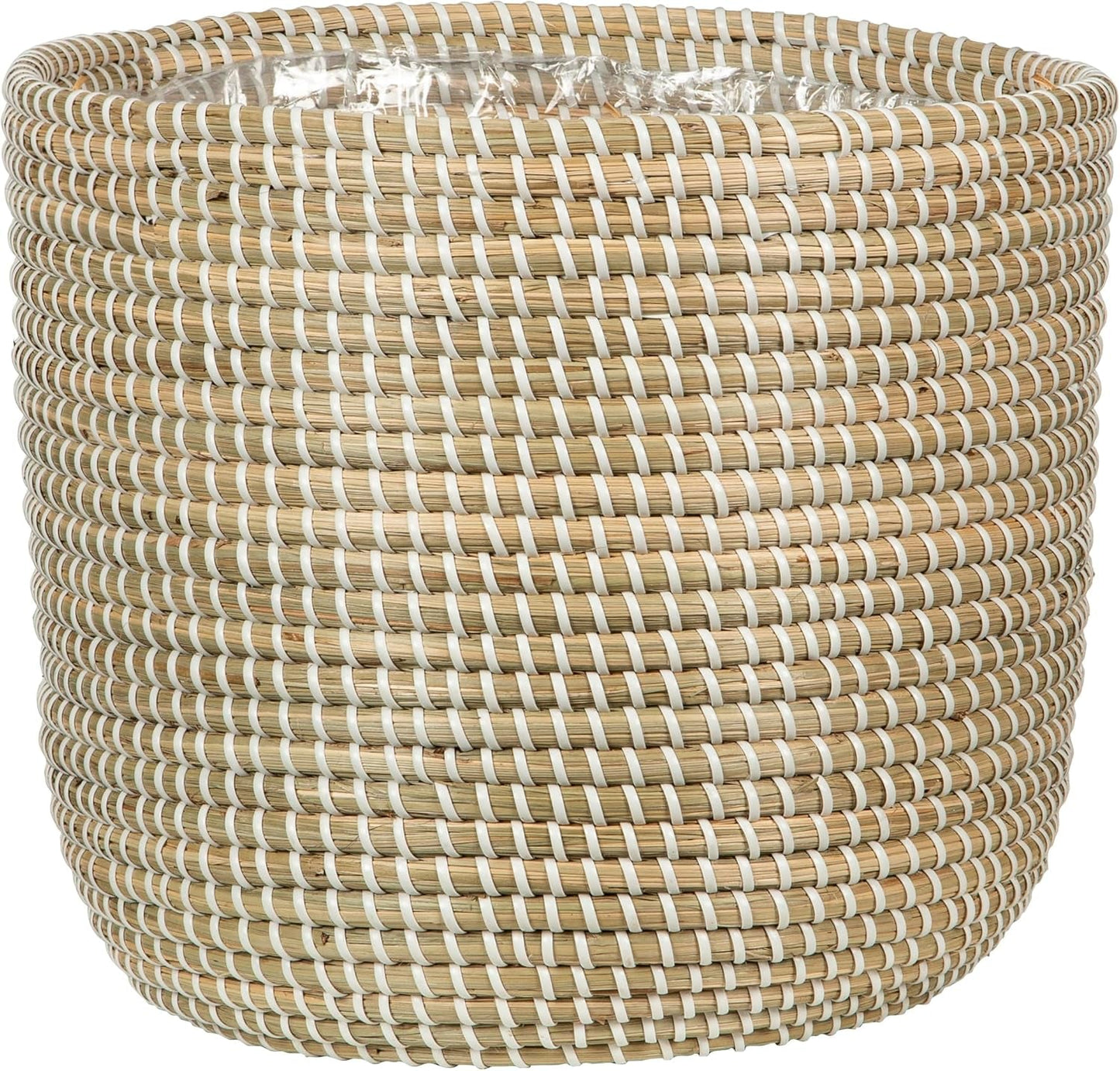 Scheurich Seagrass 17, mandpot/zeegrasmandpot, kleur: Wit, diameter 17 cm, hoogte 16 cm, inhoud 3,5 l.