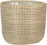 Scheurich Seagrass 17, mandpot/zeegrasmandpot, kleur: Wit, diameter 17 cm, hoogte 16 cm, inhoud 3,5 l.