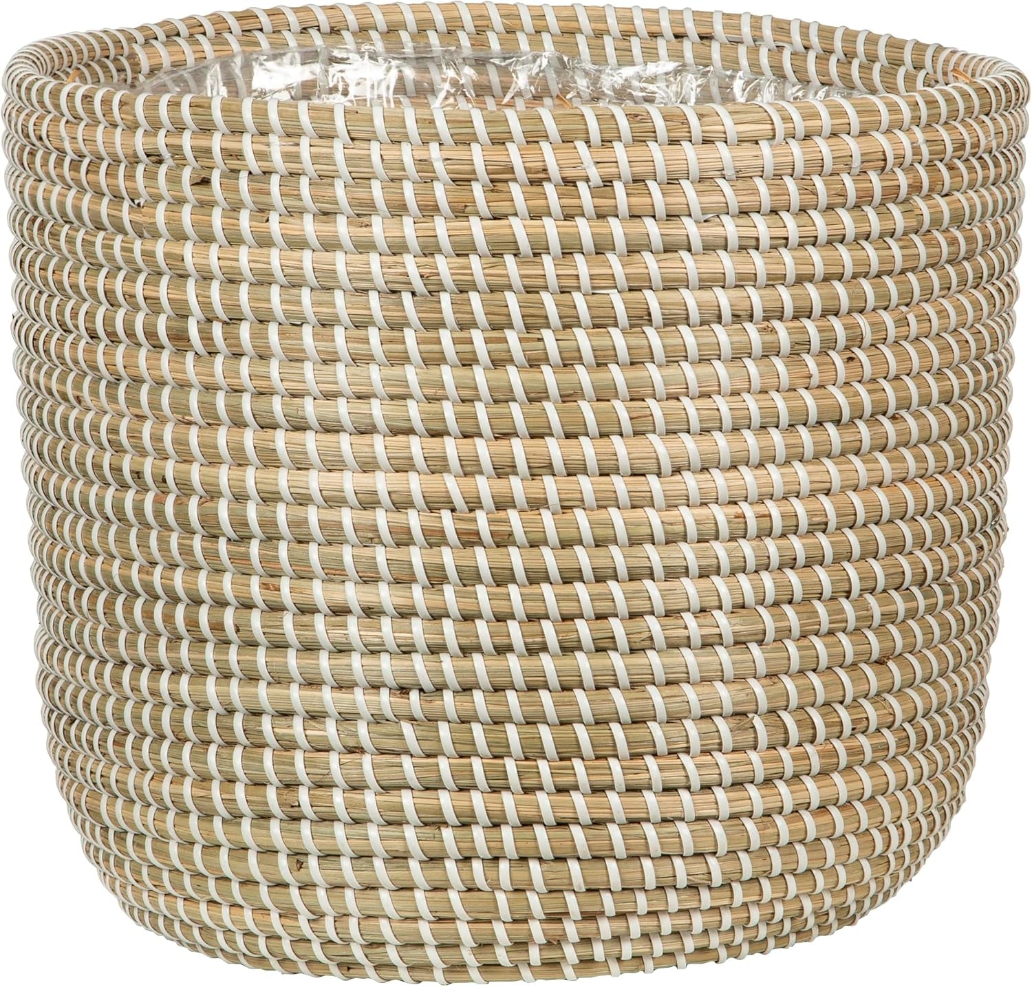Scheurich Seagrass 17, mandpot/zeegrasmandpot, kleur: Wit, diameter 17 cm, hoogte 16 cm, inhoud 3,5 l.
