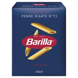 Pasta Barilla Klassiek Penne Rigate Nr. 73 van hoogwaardige durumtarwe, altijd beetgaar (1 x 500 g)