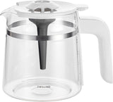 ZWILLING ENFINIGY Filter-espressomachine met glazen karaf van 1,5 liter, espressomachine met roestvrijstalen boiler, bloeifunctie en slimme ontkalking, kunststof, zilver