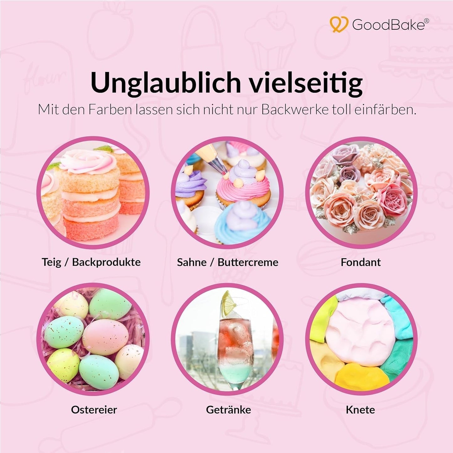 Goodbake Pastel Lilac Food Colour (11ml) - Hoge dosis Food Colour - Voor het kleuren van taarten, fondant, botercrème, macarons, drankjes, slijm en vele andere items. 100% veganistisch