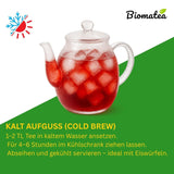 Vruchtenthee – 100 g Gearomatiseerde fruitmix met appel, hibiscus en kaneel – Ritssluitingszakje, ca. 25 kopjes – zonder toevoegingen, verpakt in Duitsland