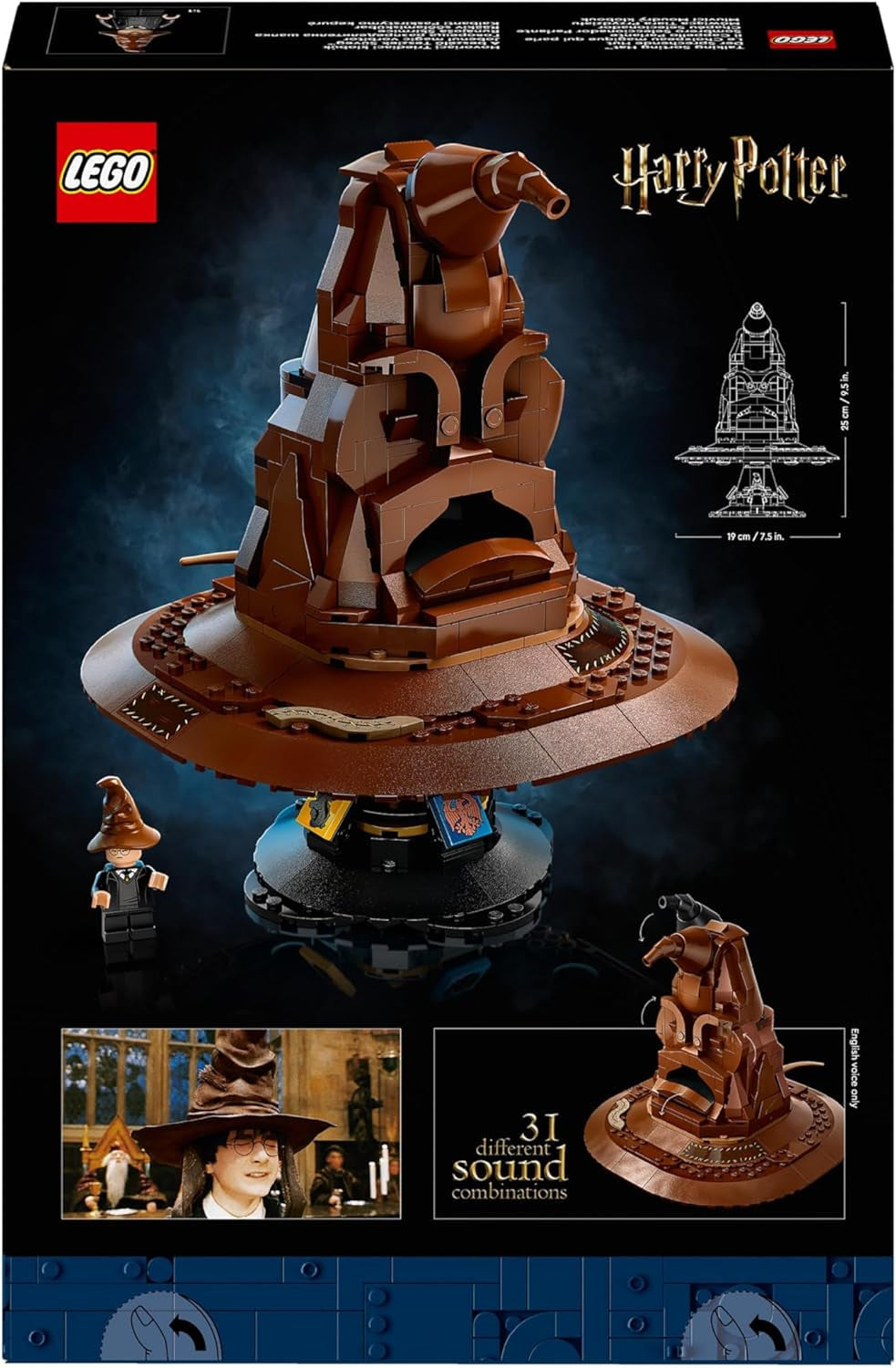 LEGO Harry Potter Pratende Hoed Zweinstein Model Film voor volwassenen Cadeau voor dames Heren Moeder Vader met 31 willekeurige geluidscombinaties Sorteert je in je Zweinsteinhuis 76429 Bouwsets Bekijk de LEGO-Store