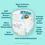 Pampers Premium Protection Broekje Maat 7, 123 Luiers, 15kg+, met 360° aanpassing en zachte anti-lek manchetten voor optimaal comfort en bescherming