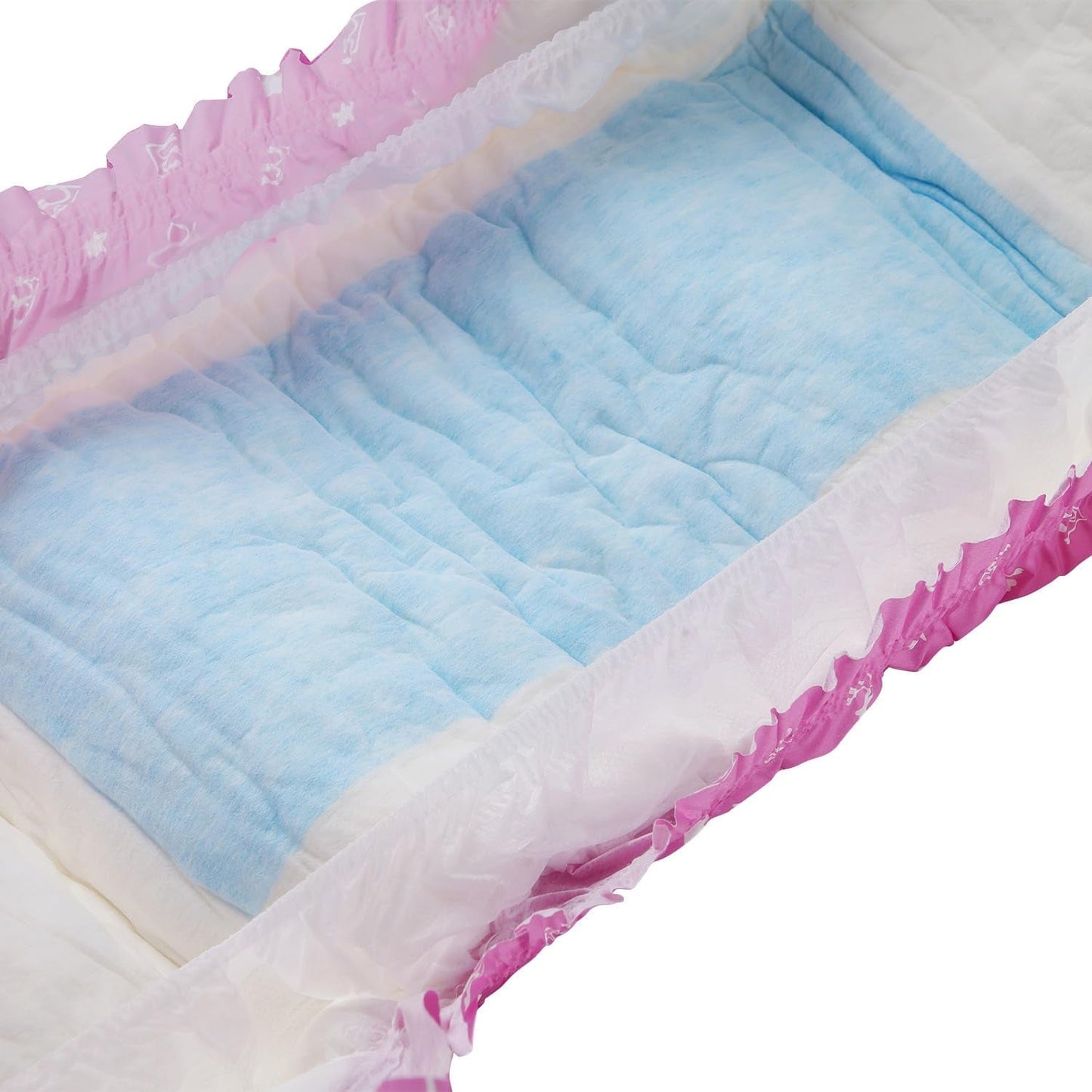 CutiePlusU luiers voor volwassenen, 10 stuks, wegwerpincontinentieslipjes met laken voor dames en heren, maximaal absorptievermogen 's nachts - kleine prinses (grote maat 94-119 cm)