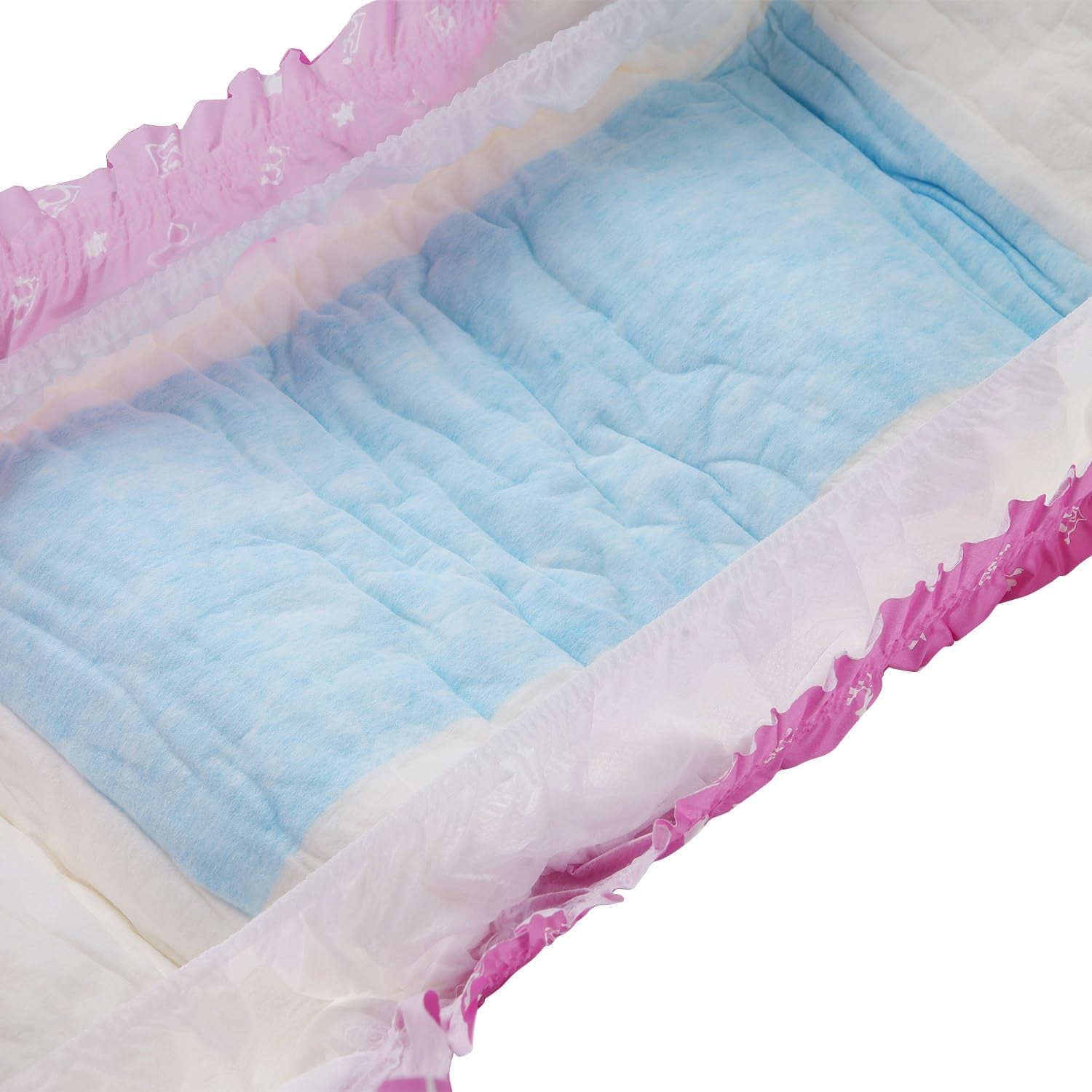 CutiePlusU luiers voor volwassenen, 10 stuks, wegwerpincontinentieslipjes met laken voor dames en heren, maximaal absorptievermogen 's nachts - kleine prinses (grote maat 94-119 cm)