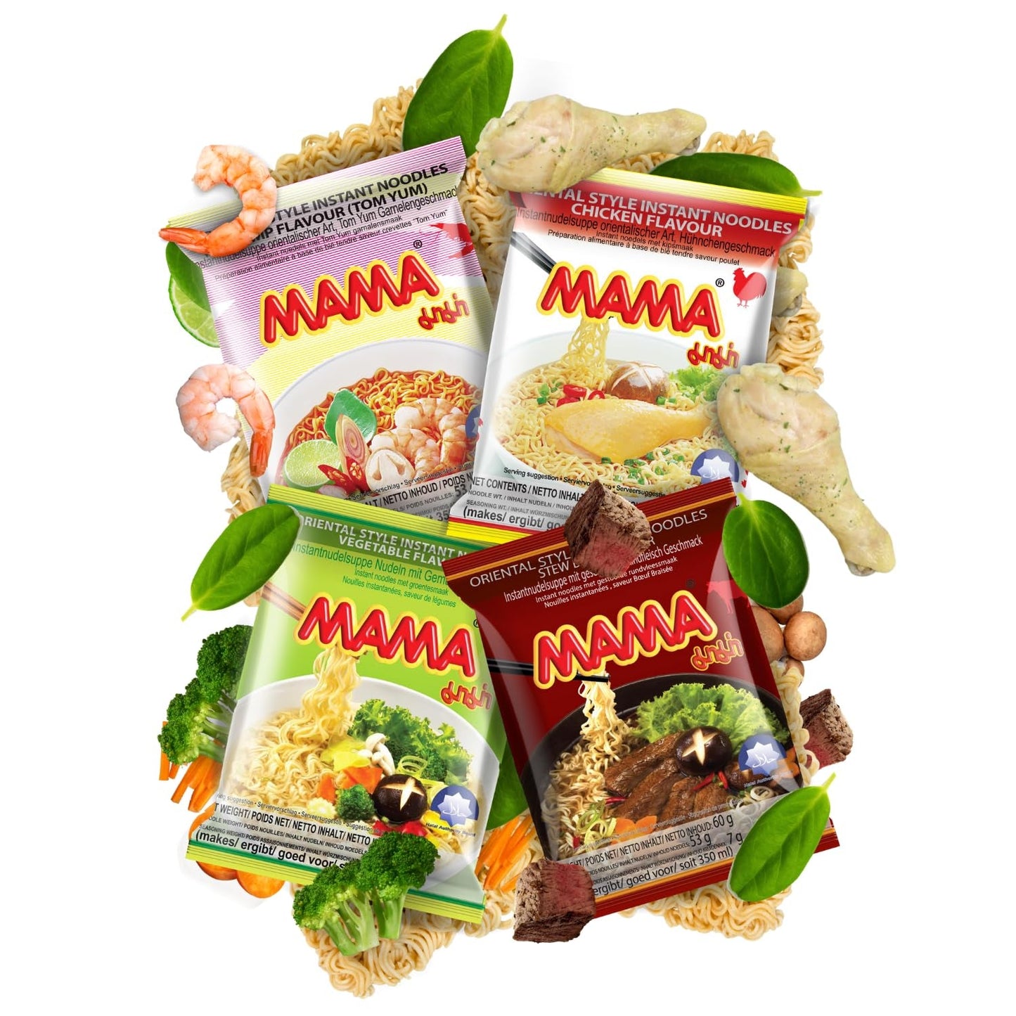 MAMA - Instantnoedels met Kip - Multiple Pack (30 X 55 GR)