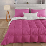 PETTI Artigiani Italiani - Tweepersoonsbed winterdekbed, maxi, monochroom, dubbelzijdig, wit, grijs, 100% Made in Italy Dekbedden en dekbedden Naty Shop Fuchsia wit Una Piazza E Mezza