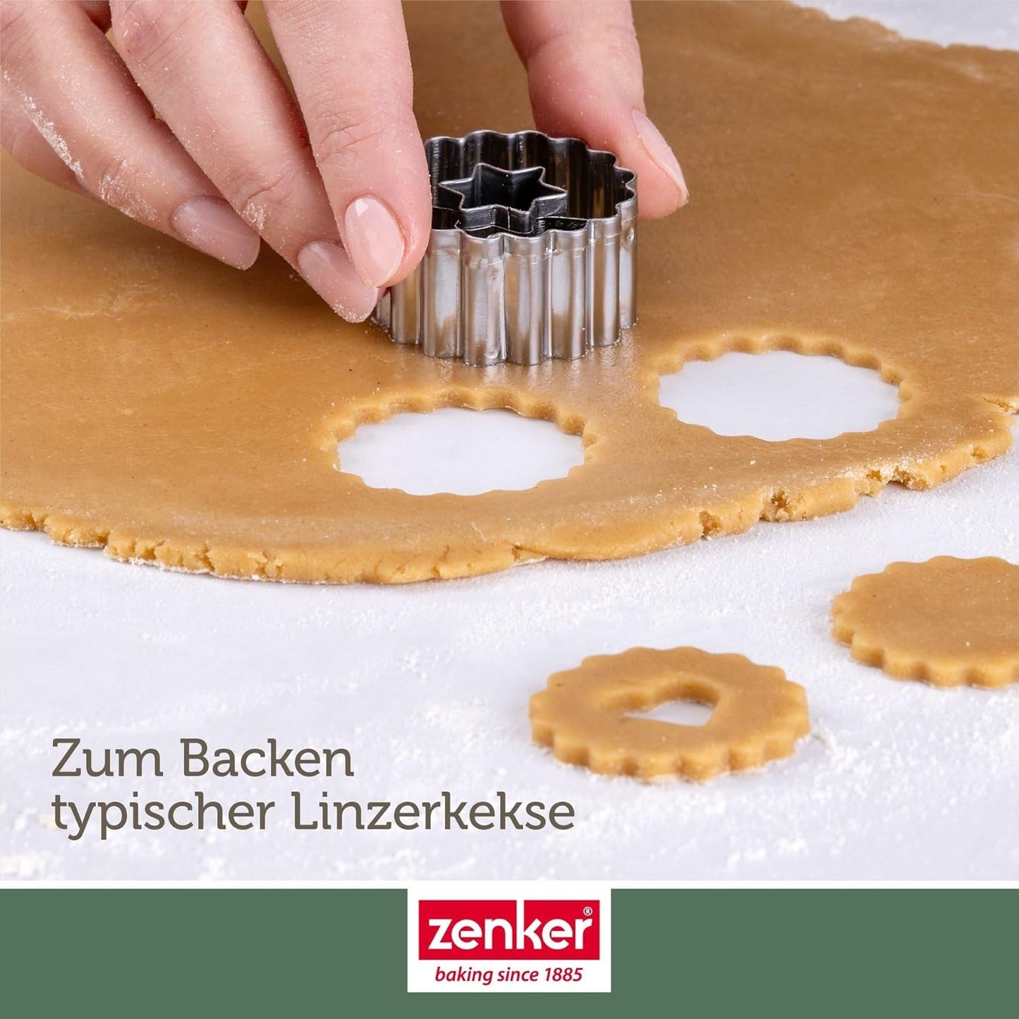 Zenker Ausstecher-Set Linzer Herz und Stern aus Edelstahl – Perfekt für Weihnachtskekse, 3-teilig, inkl. Geschenkverpakkingen, speelgoedartikelen en roestvrij – The Christmas Candy Shop