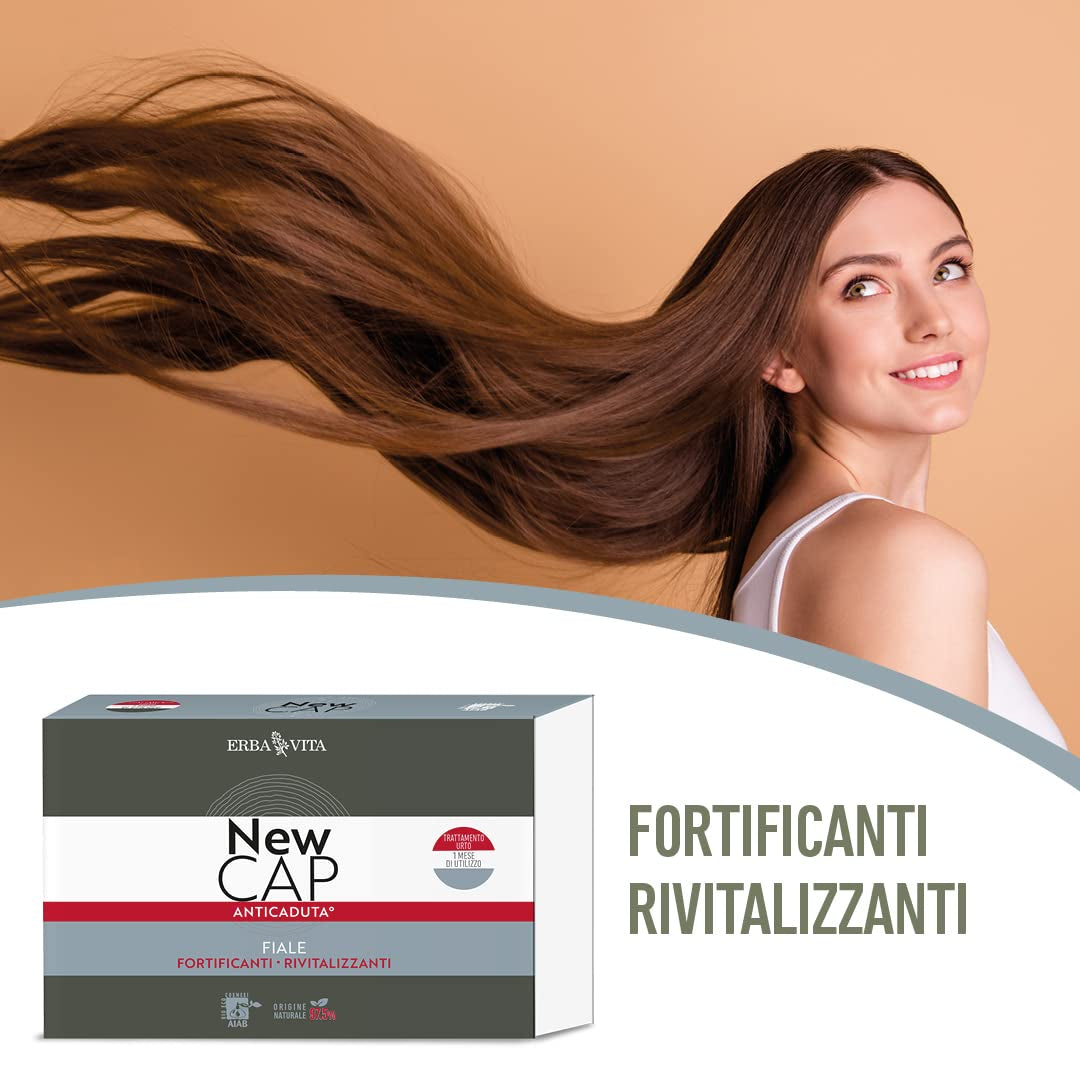 Newcap Anti-Fall Ampullen Cosmetisch product voor zwak haar, 12 ampullen Haarverzorging Naty Shop
