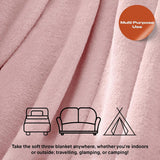 Brentford's flanellen fleece deken, extra zacht, groot, pluizig, warm, slaapkamersprei, eenpersoonsbed, bank, bank, blozen roze - 120 x 150 cm bedden en dekens Beuche den Brentfords-Store