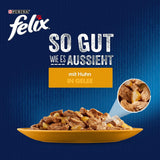 Felix Zo goed als het eruit ziet Nat kattenvoer in gelei met kip, 26 stuks (26 x 85 g)