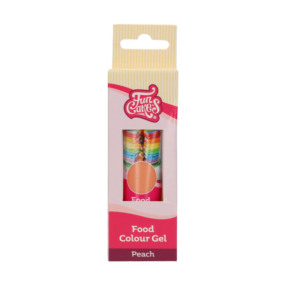 Funcakes Peach Gel voedingskleurstof: Hooggeconcentreerde voedingskleurstof voor deeg, room, fondant en marsepein. Gemakkelijk doseren. Eén druppel om levendige kleuren te creëren. Halal. 30 gram