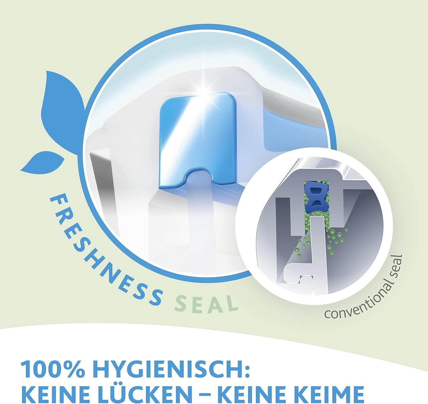 Emsa 515585 Voedselclip & Sluiting | 3-delige set | kunststof | transparant / groen | 0,55 / 1 / 2,2 liter Naty Shop voedselbewaardozen