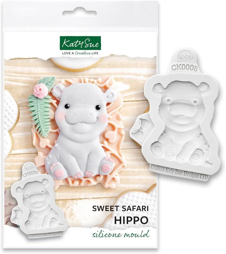Katy Sue, Sweet Safari Silicone Casting, Naty Shop Kitchen Hipopotam