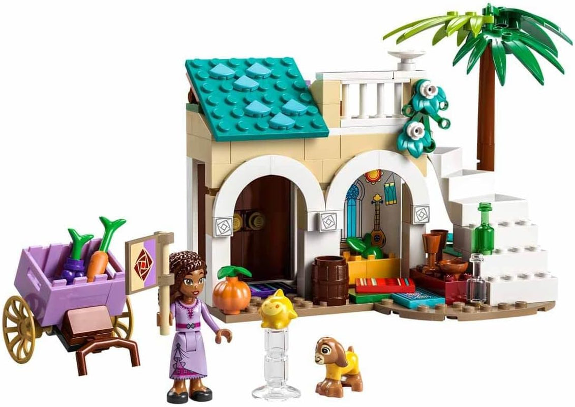 LEGO 43223 Disney Wish Asha in Rosas City, Wish Movie Set met markt, Asha minipop, Valentino als speelgoedgeit en sterfiguren, cadeau voor kinderen vanaf 6 jaar, bouwsets voor meisjes en jongens Besuche den LEGO-Store