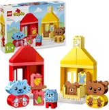 LEGO DUPLO Alledaagse Routines: Eten & Bedtijd, leerspeelgoed voor peuters om de sociale en emotionele ontwikkeling te stimuleren, met 4 dierfiguren, cadeau voor kinderen vanaf 18 maanden 10414 Bouwsets Besuche den LEGO-Store Standaard titel