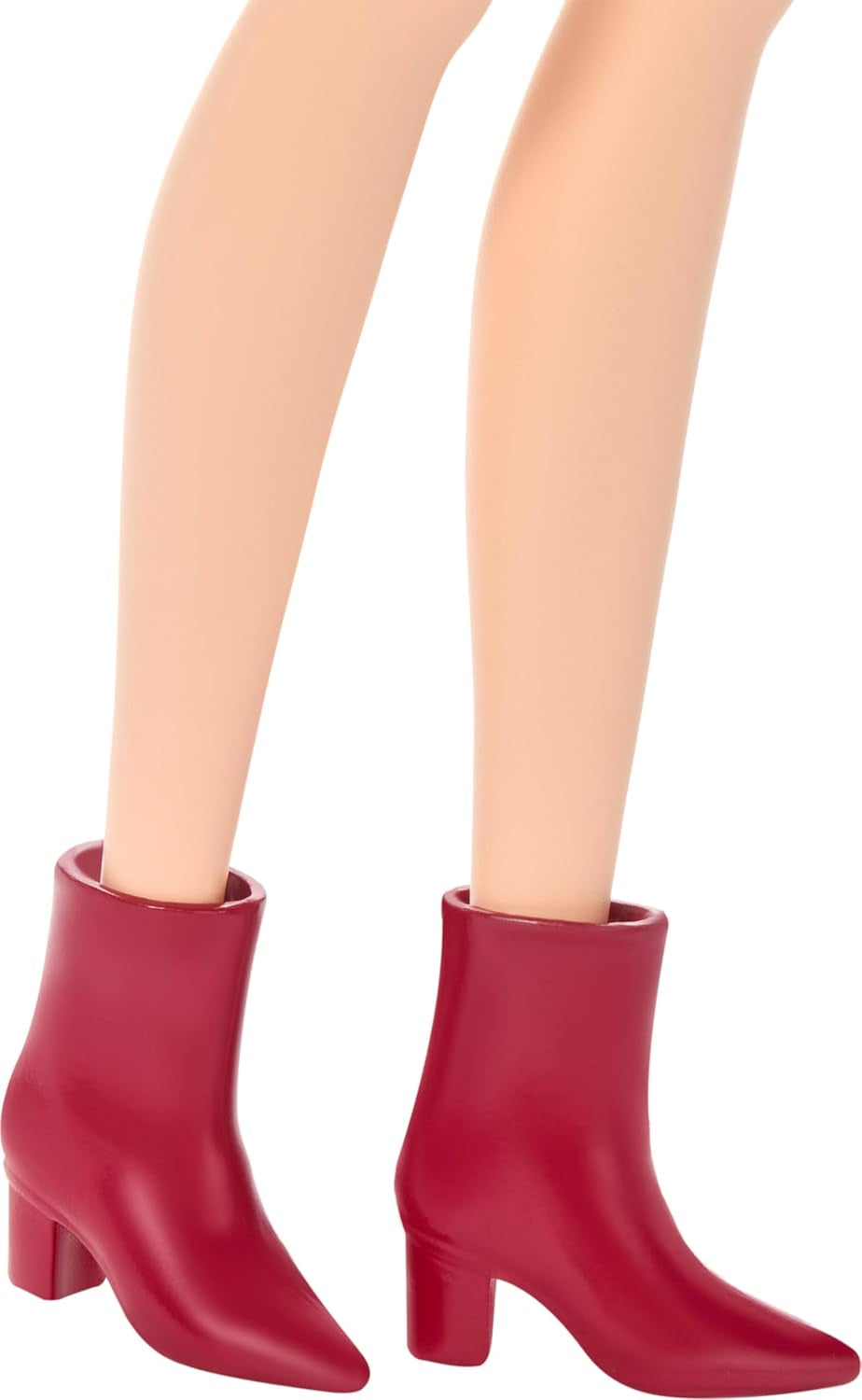 Barbie Fashionistas pop nr. 246 in een roze strapless jurk met luipaardprint, zwart haar en accessoires zoals een strikketting en laarzen, JJN59