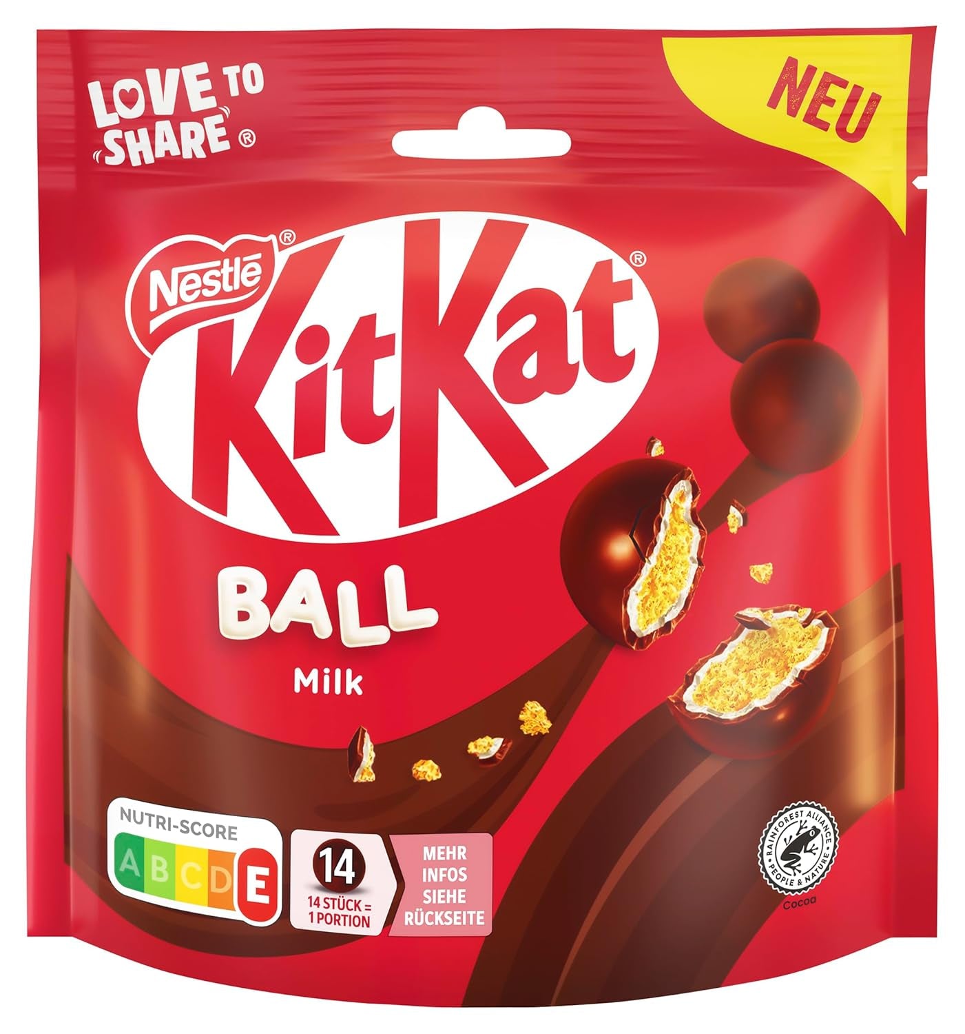 Pak Nestlé-balletjes met melk, wit, Caramel Lion (3 x 130 g)