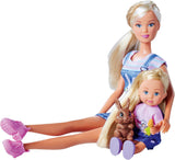 Simba Steffi Love Rabbit Family 12cm 29cm konijnenkooi speelpop en pop met twee konijnen, vanaf 3 jaar