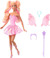 Mattel Barbie-popfee met speelgoedstaf en mode-accessoires, fantastisch thema met vleugels en kleurwisselende outfit, JCP76, [veelkleurig] Naty Shop-poppen