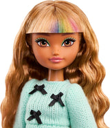 Barbie Dream Besties-pop en accessoires, Zia-modepop met afneembare arrangementen en golvend bruin haar, 7-delig haar en maan, JGG36