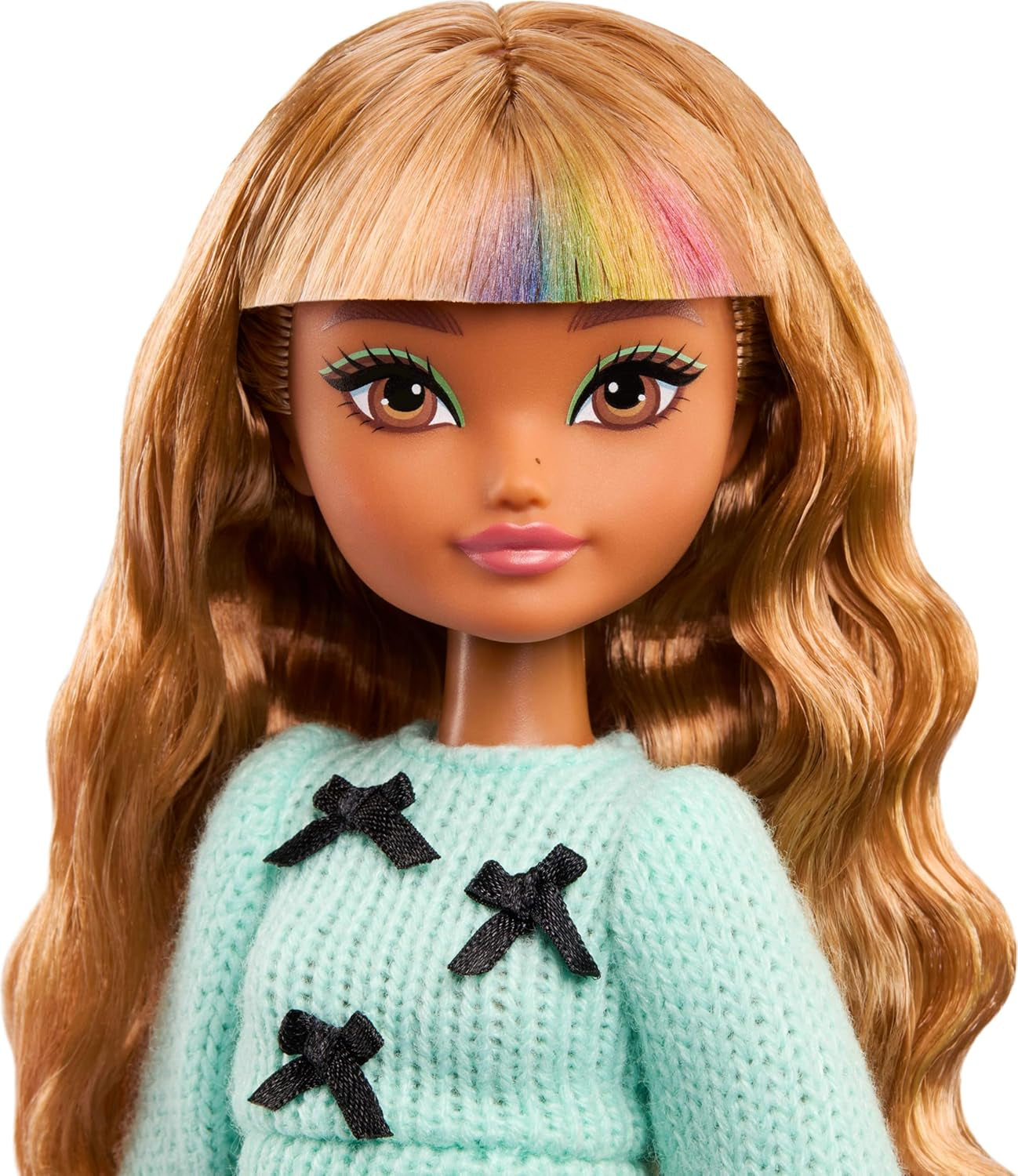Barbie Dream Besties-pop en accessoires, Zia-modepop met afneembare arrangementen en golvend bruin haar, 7-delig haar en maan, JGG36