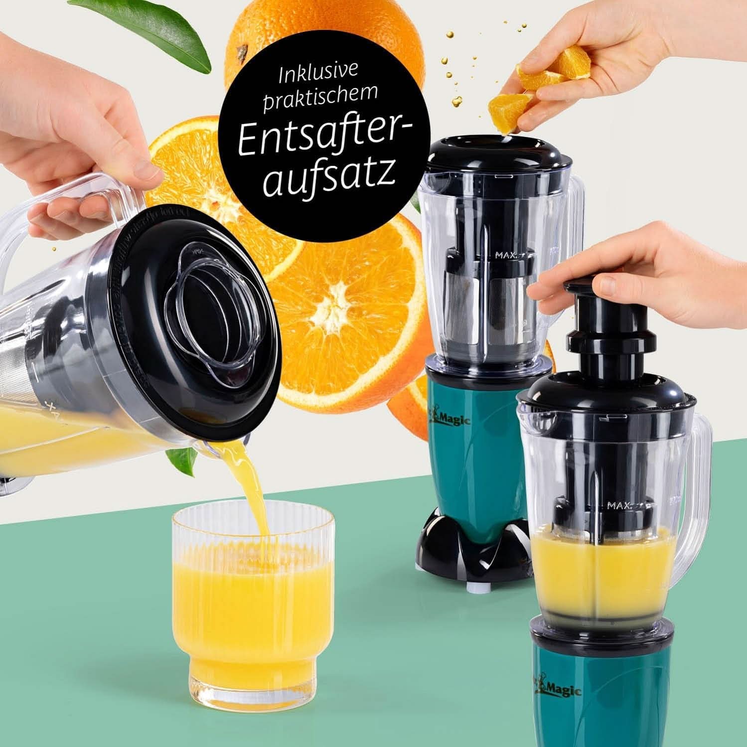 Gourmetmaxx Mr Magic Blender, Smoothie Maker met Xxl Naty Shop accessoirepakket