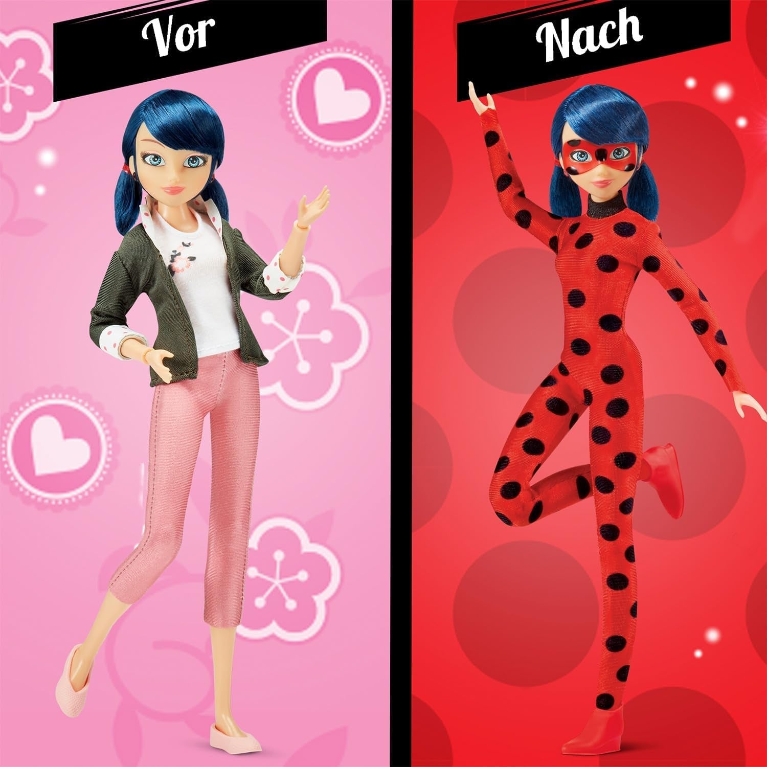 Bandai - Miraculous Ladybug - Verkleedpop 26 cm met twee outfits - Lieveheersbeestje - P50355 Poppen Naty Shop