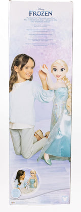 Disney Frozen Playdate Elsa gigantische pop 80 cm van Jakks Pacific Volledig gelede pop met 11 scharnierpunten, inclusief haarborstel en accessoires