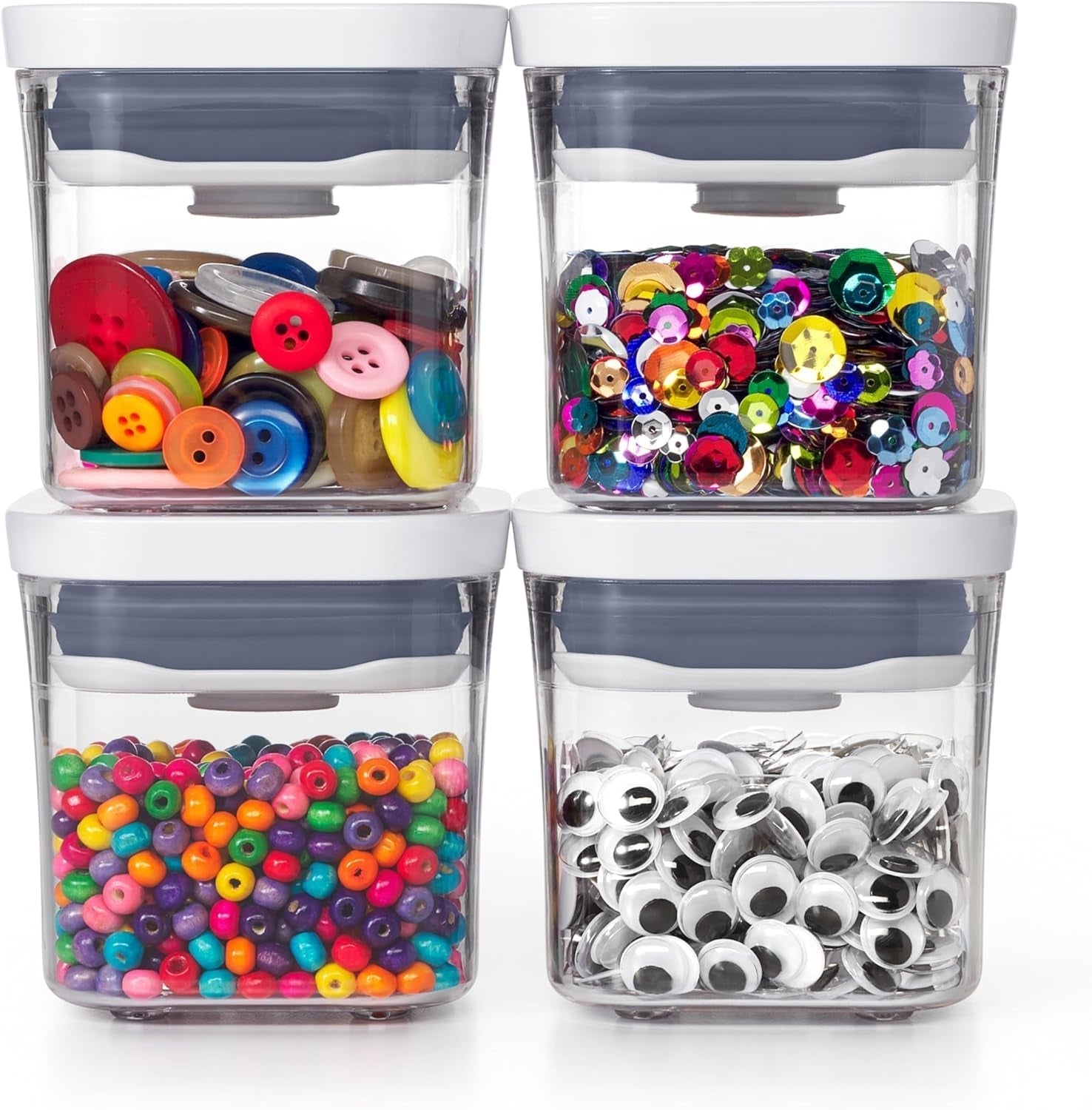 OXO 11236100V1UK Container voor voedselopslag, kunststof, transparant Voedselbewaardozen Naty Shop Set containers