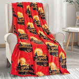Elegant Comfort Lichtgewicht Halloween-themadeken, zacht, gezellig en pluche, perfect om te ontspannen dit griezelige seizoen, 127 X 152,4 cm, Skull and Bones-bedden en -hoezen Elegant Comfort Halloween-huis 50 X 60