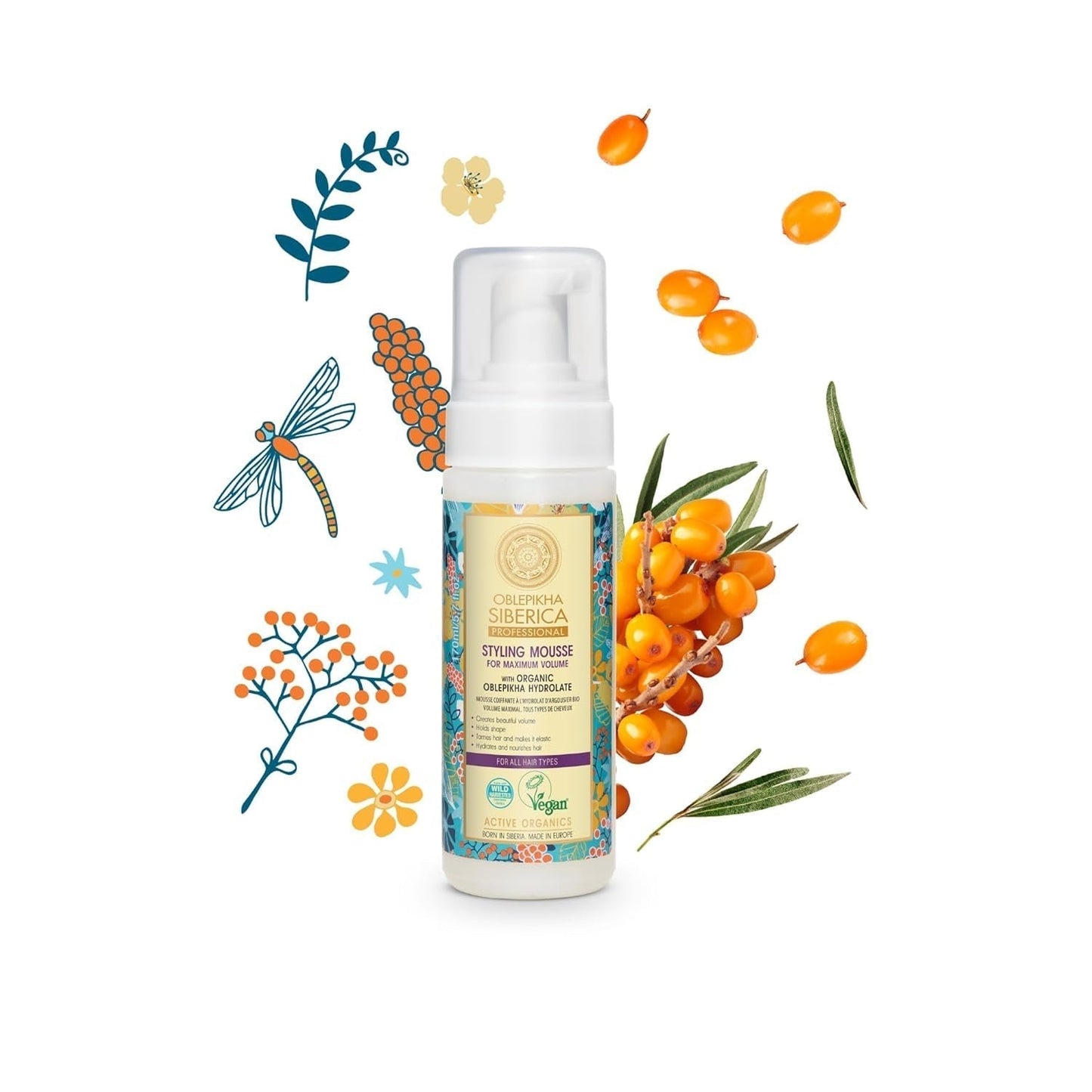 Natura Siberica Oblepikha Masker voor ernstig beschadigd haar, 1 pakje (1 x 170 ml) Naty Shop haarmasker