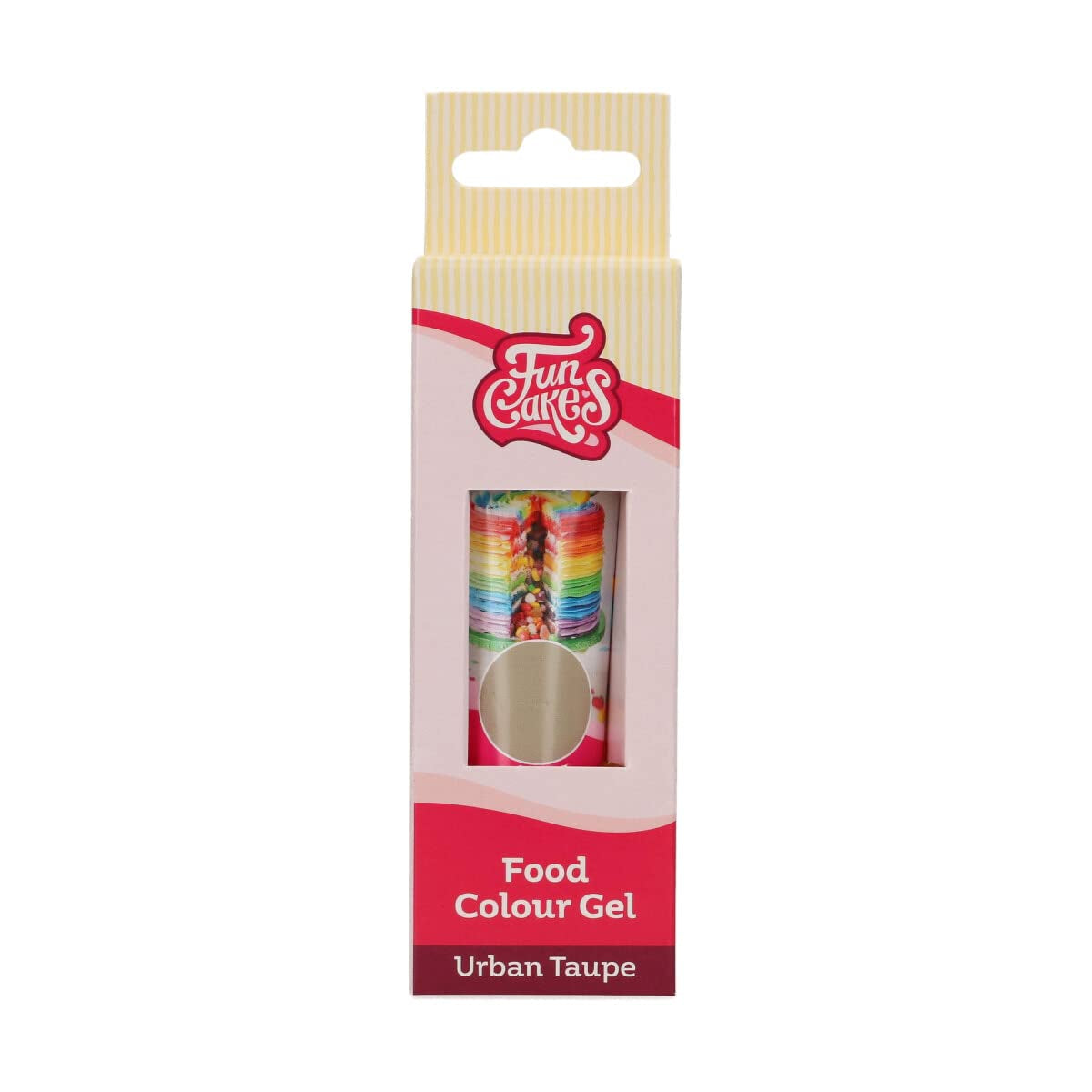 Kleurstof Funcakes Gel Urban Taupe: Hooggeconcentreerde kleurstof voor deeg, room, fondant, marsepein en gebak. Gemakkelijk doseren. Eén druppel om levendige kleuren te creëren. Halal. 30 gram