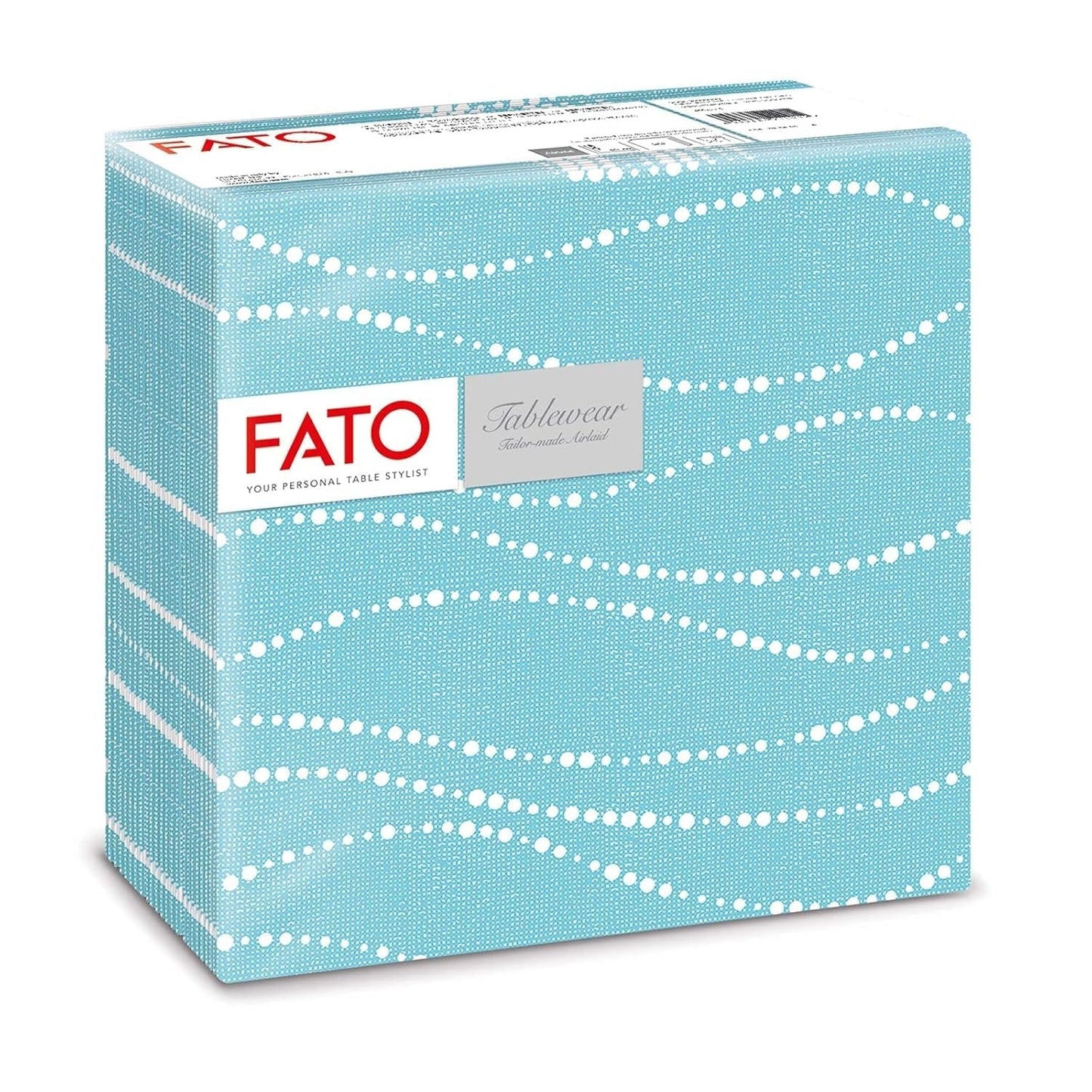 Fato - Droogpapieren servetten, airlaid, textieleffect, verpakking van 50 servetten, 40X40 gevouwen in 4-formaat, Tropicana Decor