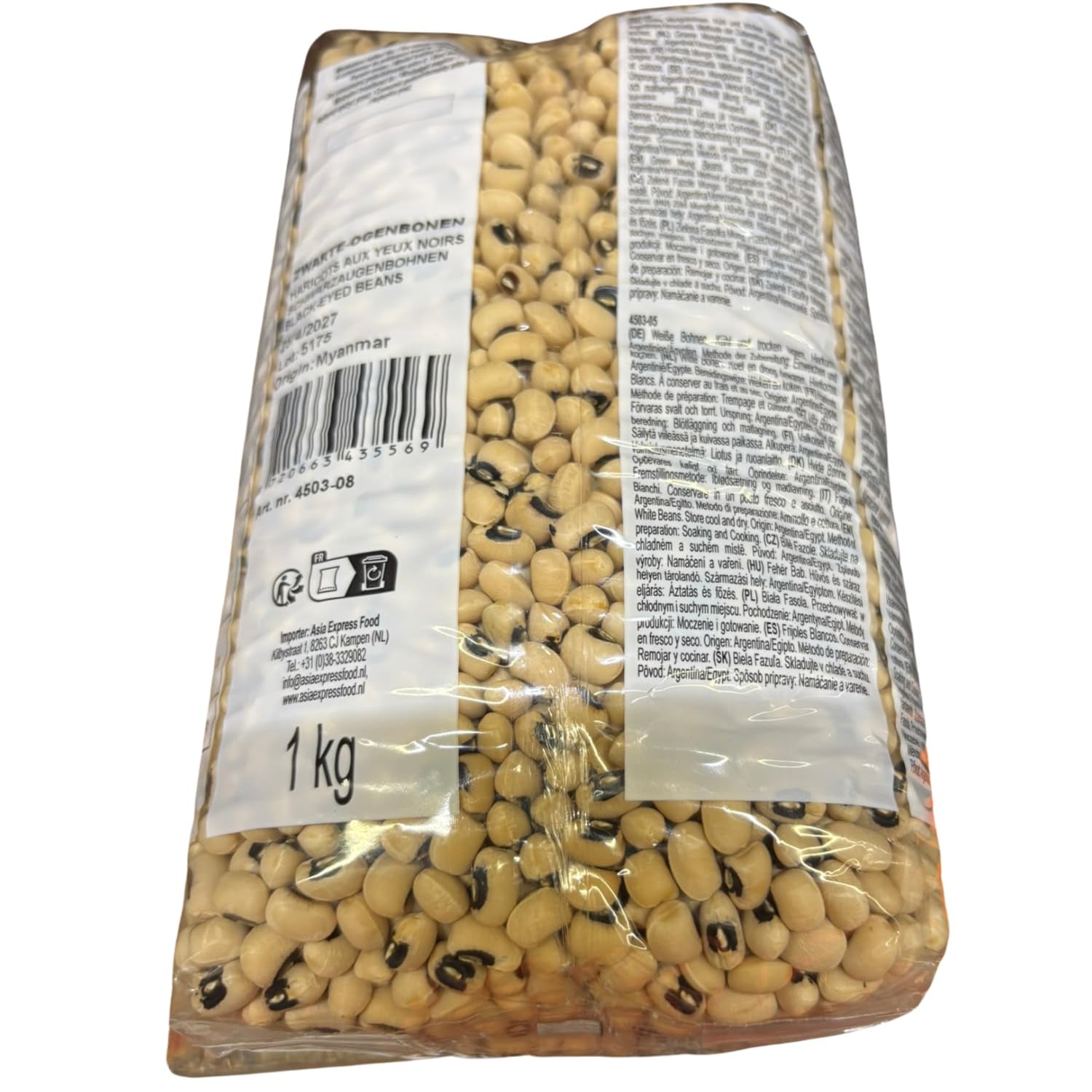 AFROASE - Erwten met zwarte ogen - 1 x 1 kg
