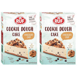 RUF Cookie Dough Cake Ohne Backen, Tortenboden Aus Keksteig Mit Frischkäse-Creme en Schokoladenstückchen, Inkl. Kuchenform, 1X325G Mengsel voor bakken en koken Naty Shop 325 G (2Er-pakket) Koekjesdeegcake