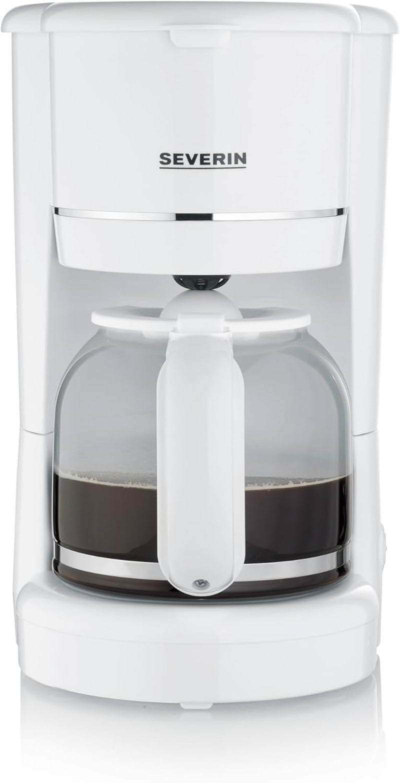SEVERIN compacte espressomachine, aromatische koffie met koffiemachine voor maximaal 4 kopjes, espressomachine met filter en permanent oscillerend filter, roestvrij staal/zwart, KA 4808
