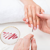 Maniküre Gemalt Palette Nail Art Palette Kunstharz Nagelkunst Nail Art Make up Paletten Nagelmalerei Display Fach Kosmetik Mischwerkzeuge (Wit)