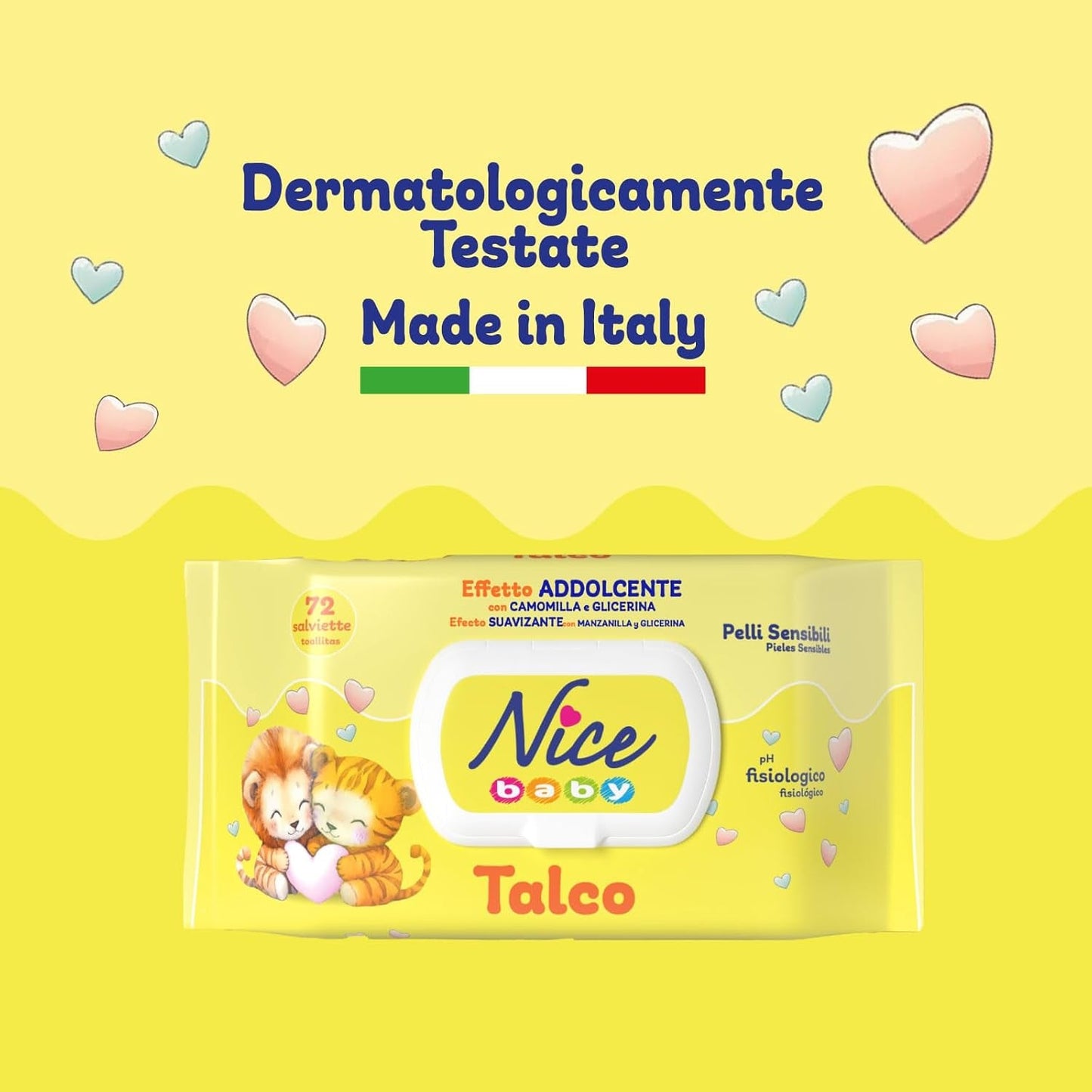 NICE Baby Natte Doekjes 72st Met Deksel Talk Geur Natuurlijke Materialen Zachte Reiniging Baby 1st