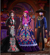 2022 Día De Muertos Barbiepop met gegolfde traditionele jurk, bloemenkrans en Calavera-gezichtsverf, cadeau voor verzamelaars