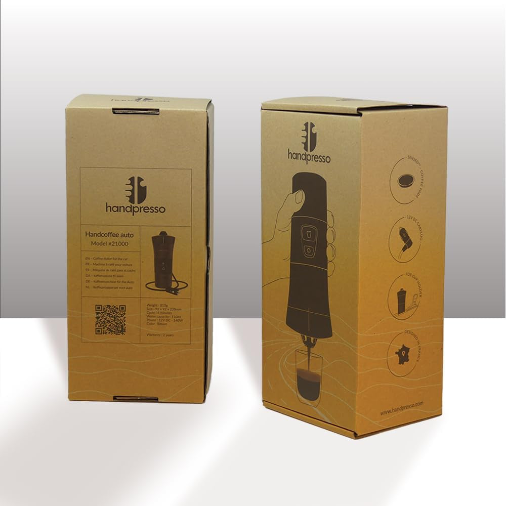Handpresso - Handkoffie Auto 21000 | 12V auto-espressomachine - 12 volt espressomachine voor auto's | Senseo Pad espressomachine voor auto's - 12V reis-espressomachine | 12 Volt espressomachine voor campers