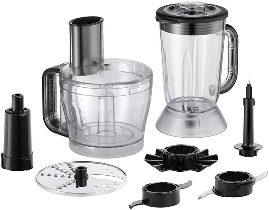 Russell Hobbs Keukenmachine [Blender/Groentenhakmolen/Tafelblender/Hakker/Blender] Keukenmachine (Kneden, Mixen en Snijden), Matte Houtskoolkeuken Naty Shop